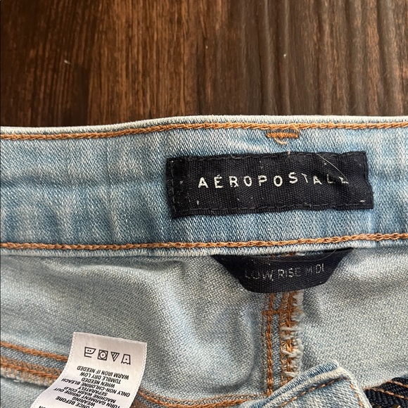 Aeropostale Distressed Light Blue Denim Shorts - Picture 4 of 6